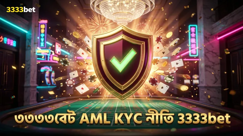 AML ও KYC নীতিমালা মেনে ৩৩৩৩বেট লেনদেন নিশ্চিত করে।