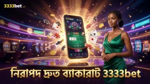 3333bet প্ল্যাটফর্মে নিরাপদ ও দ্রুত ব্যাকারাট লাইভ খেলার পরিবেশ