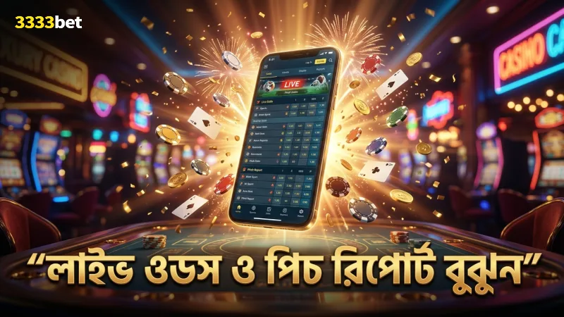 লাইভ ওডস ও পিচ রিপোর্ট বোঝার মাধ্যমে বেটিং ঝুঁকি কমান